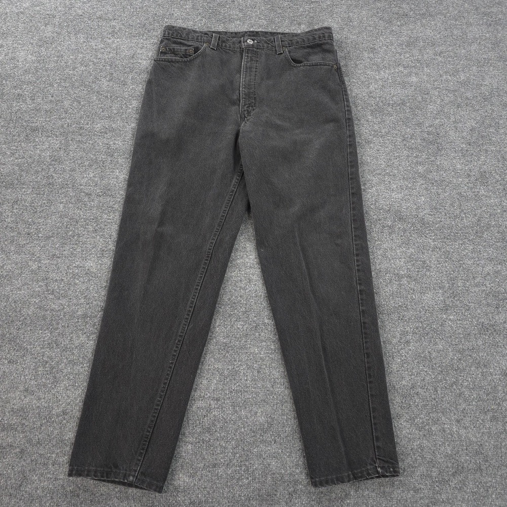 Vintage Levis Jeans Mens 36x32 Black Denim 550 Relaxed Tapered Made In USA 90s